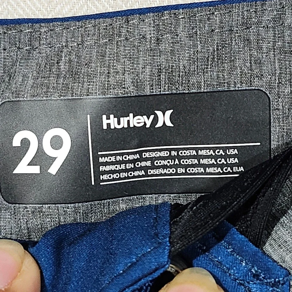 Hurley Phantom Mens Board Shorts Size 29 Rainbow Stripe Blue Swim Trunks Surf
